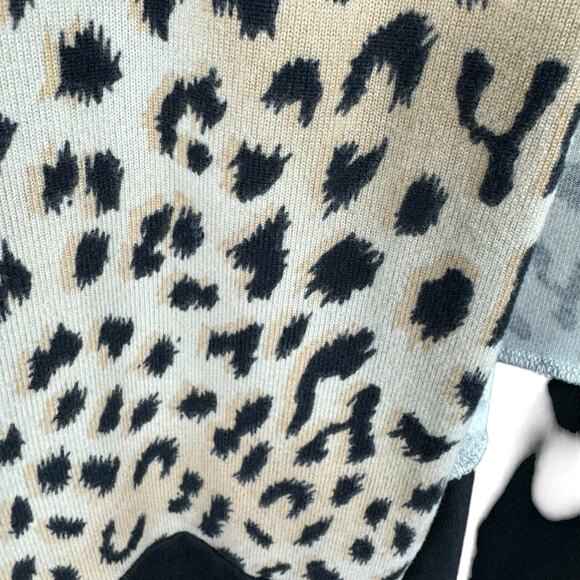 Wild Feathers Striped Animal Print Long Sleeve Lightweight Open Blouse Size XL - Picture 4 of 7